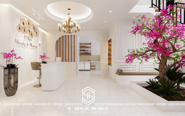 Mẫu Thiết Kế Phào Chỉ Trang Trí Spa Phong Cách Tân Cổ Điển